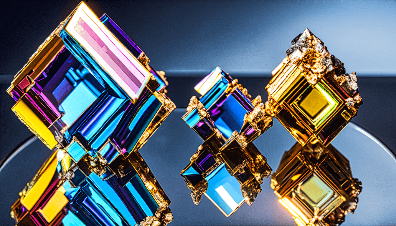 gallium crystals of color